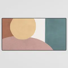 Society6 Abstract Earth 1-1 tapis de bureau formes terre