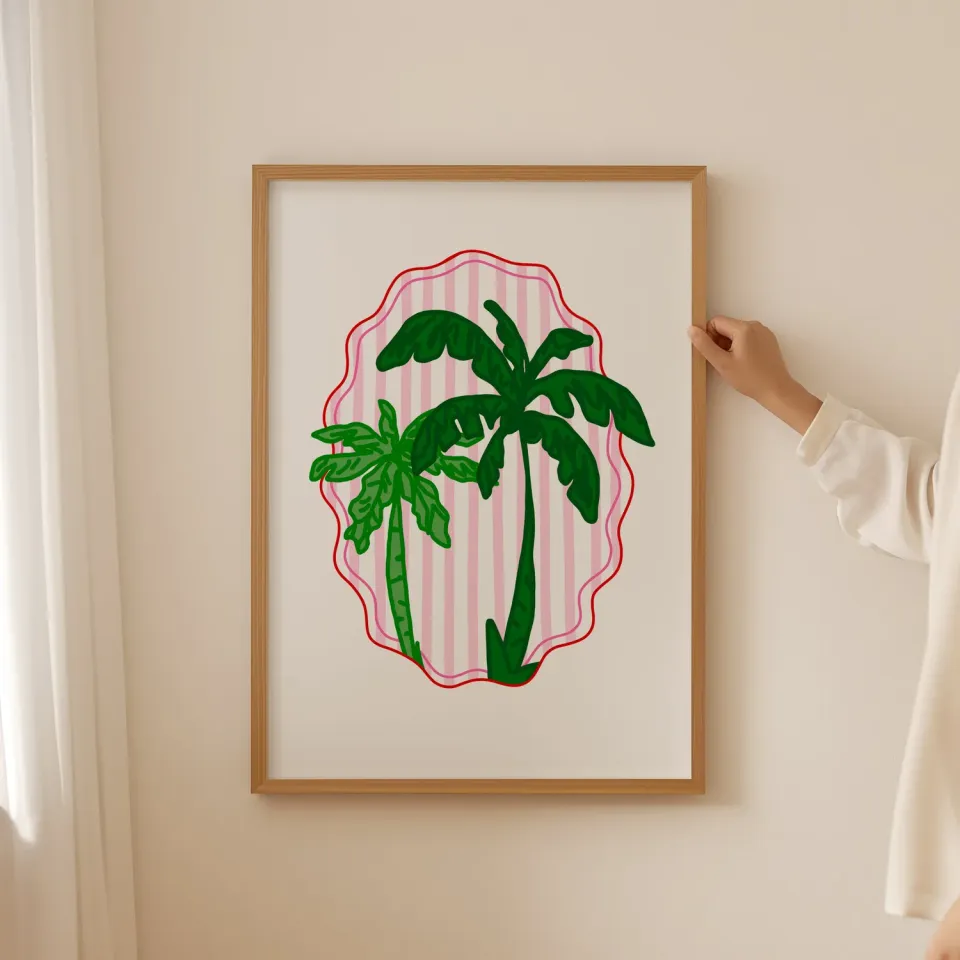 Maddison Ball I'd Rather Be Palm Trees affiche tropicale