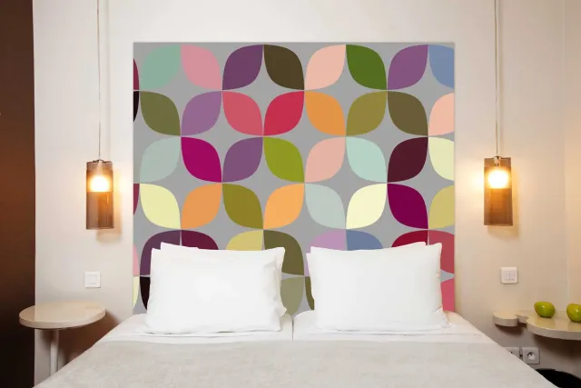 Mademoiselle Tiss Sucrée tête de lit tissu couleurs vives