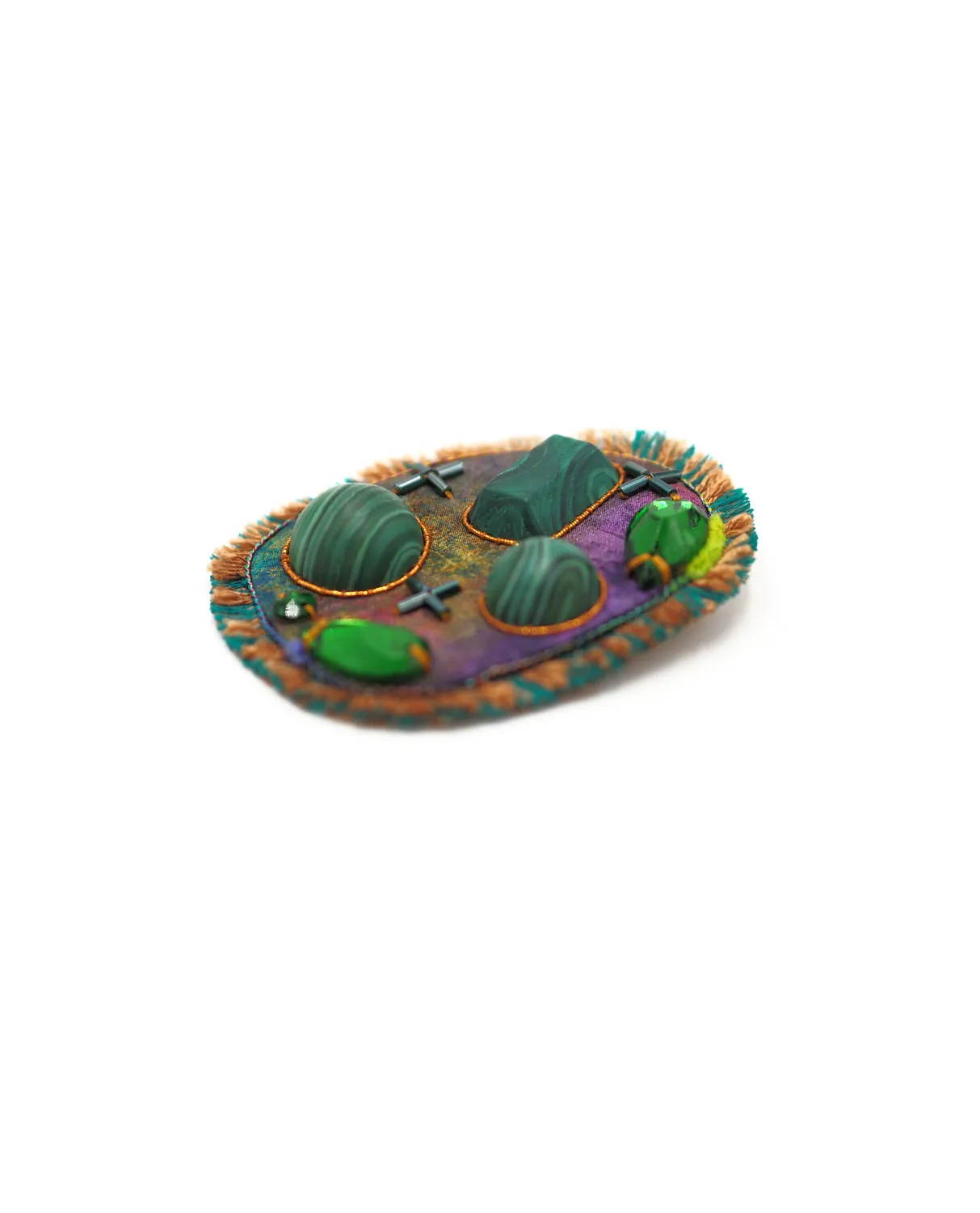 Galerie Kara Zéphire broche textile faite main
