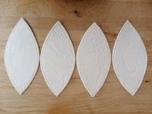 Sandrine Ramona Biscuits porcelaine feuille plate lot 4