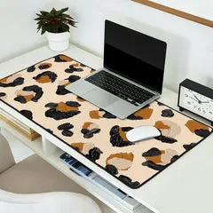 Society6 Leopard Print Neutral Gold tapis de bureau léopard doré