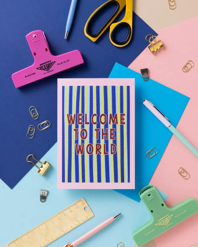 Maddison Ball Welcome To The World carte A6 naissance