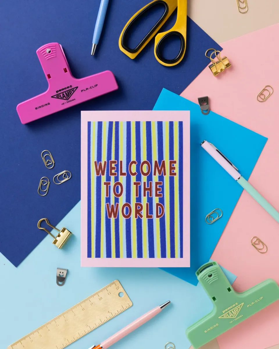 Maddison Ball Welcome To The World carte A6 naissance