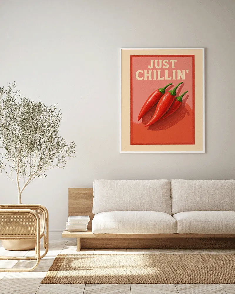 Any Image Just Chillin affiche encadrée colorée