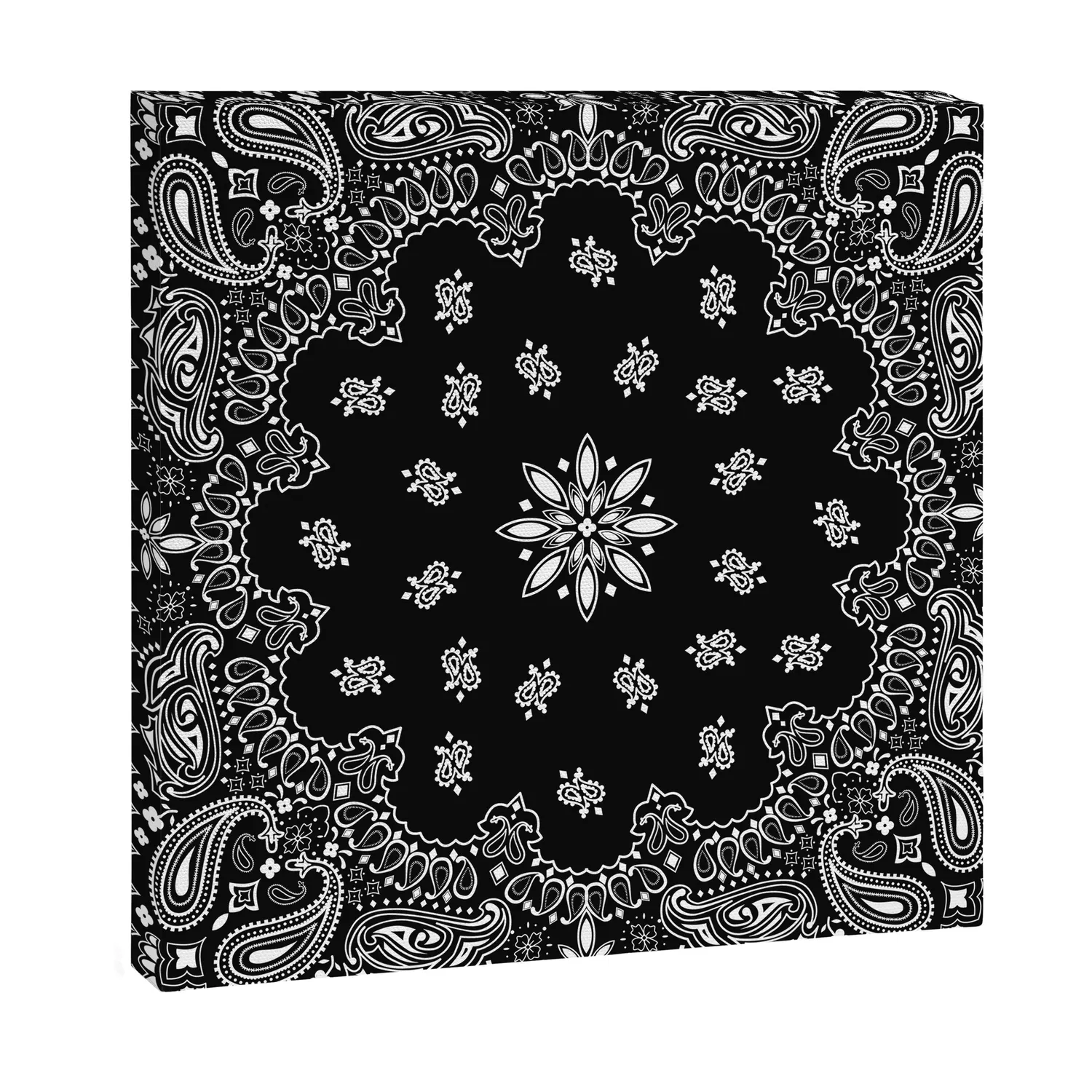Society6 Bandana Pattern toile noir et blanc paisley