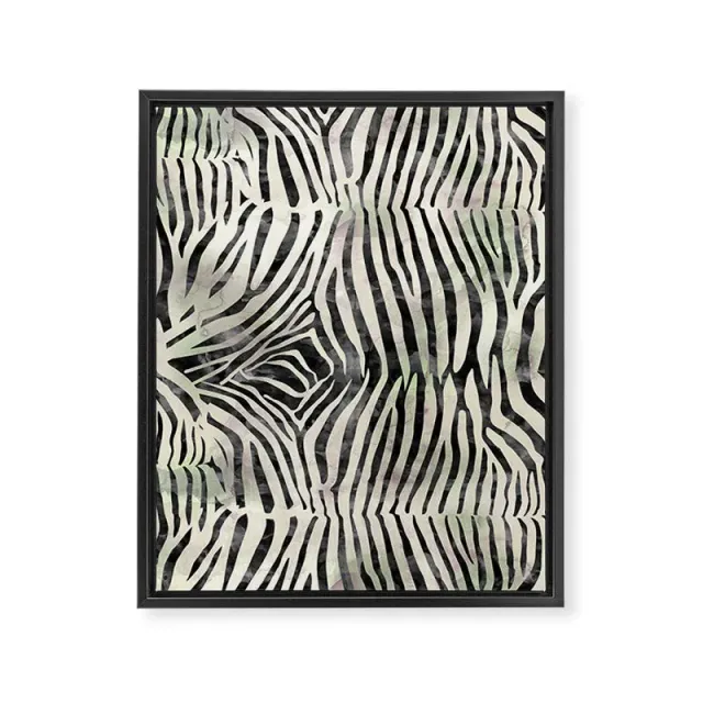 Society6 Zebra Print toile encadrée