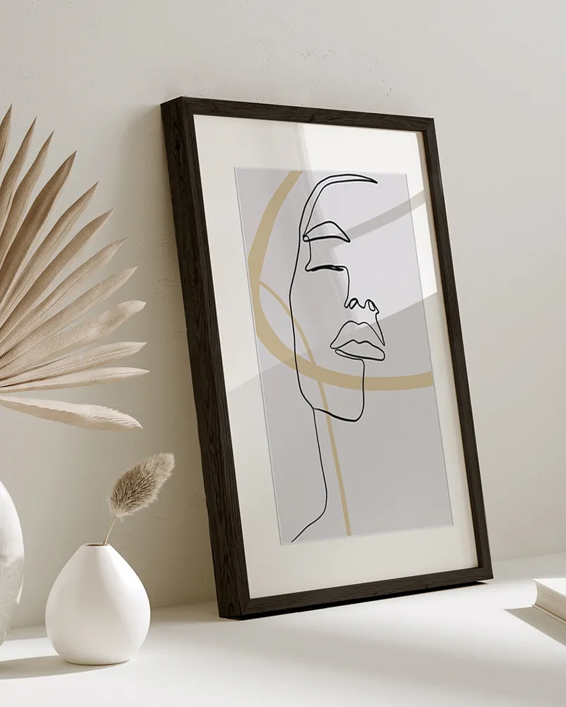Any Image Modern Line Art affiche encadrée figurative