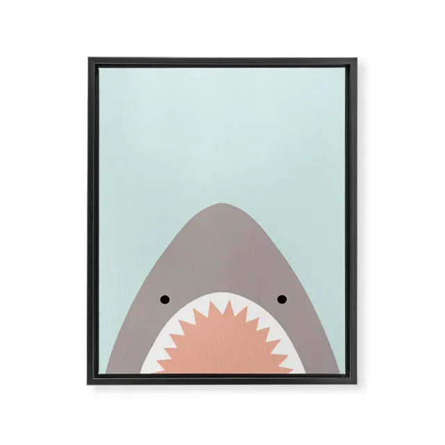 Society6 Shark Attack toile encadrée requin