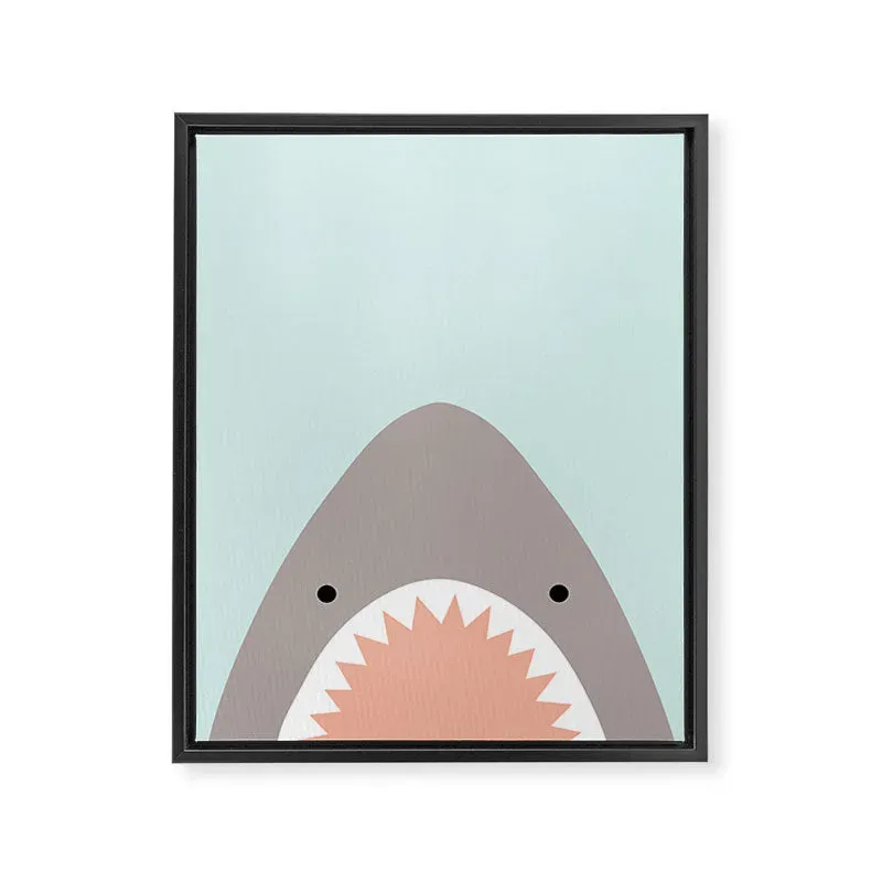 Society6 Shark Attack toile encadrée requin