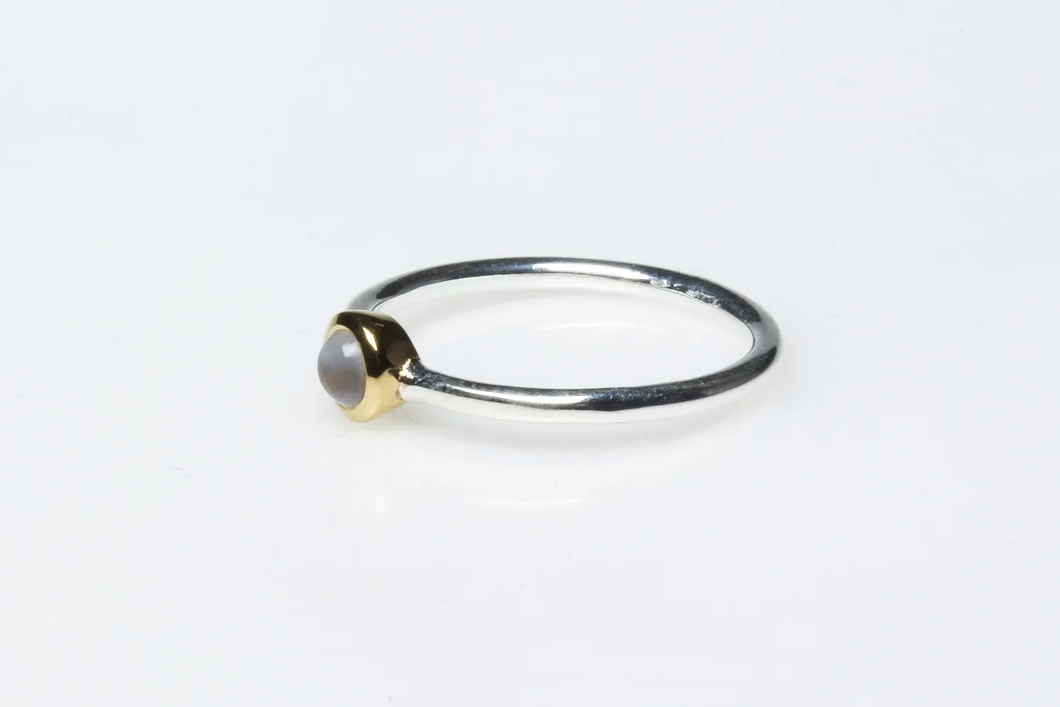 Galerie Kara Petite Lune bague pierre de lune argent vermeil