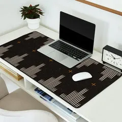 Society6 Southwestern Minimalist tapis de bureau noir blanc