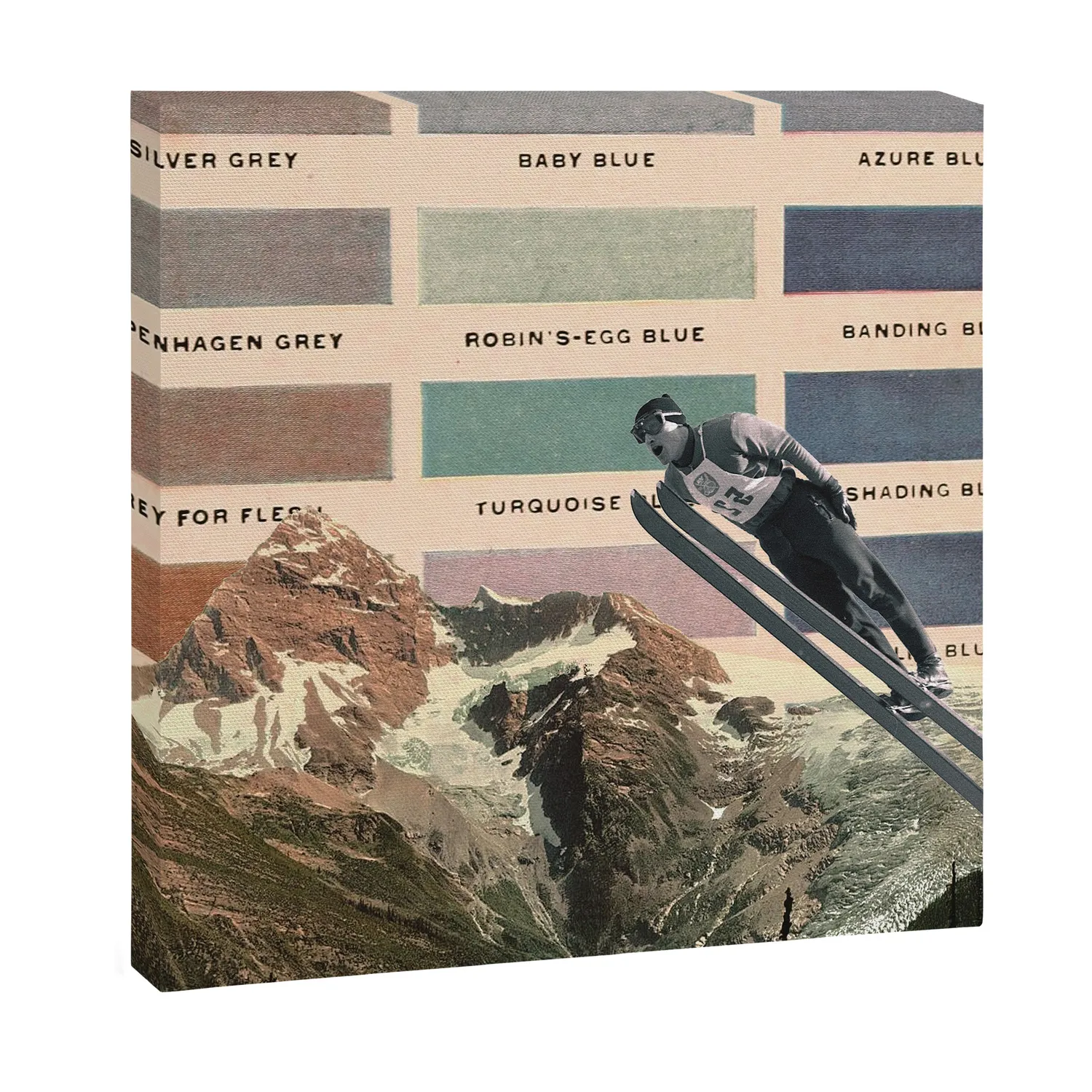 Society6 Ski toile photomontage couleur ski