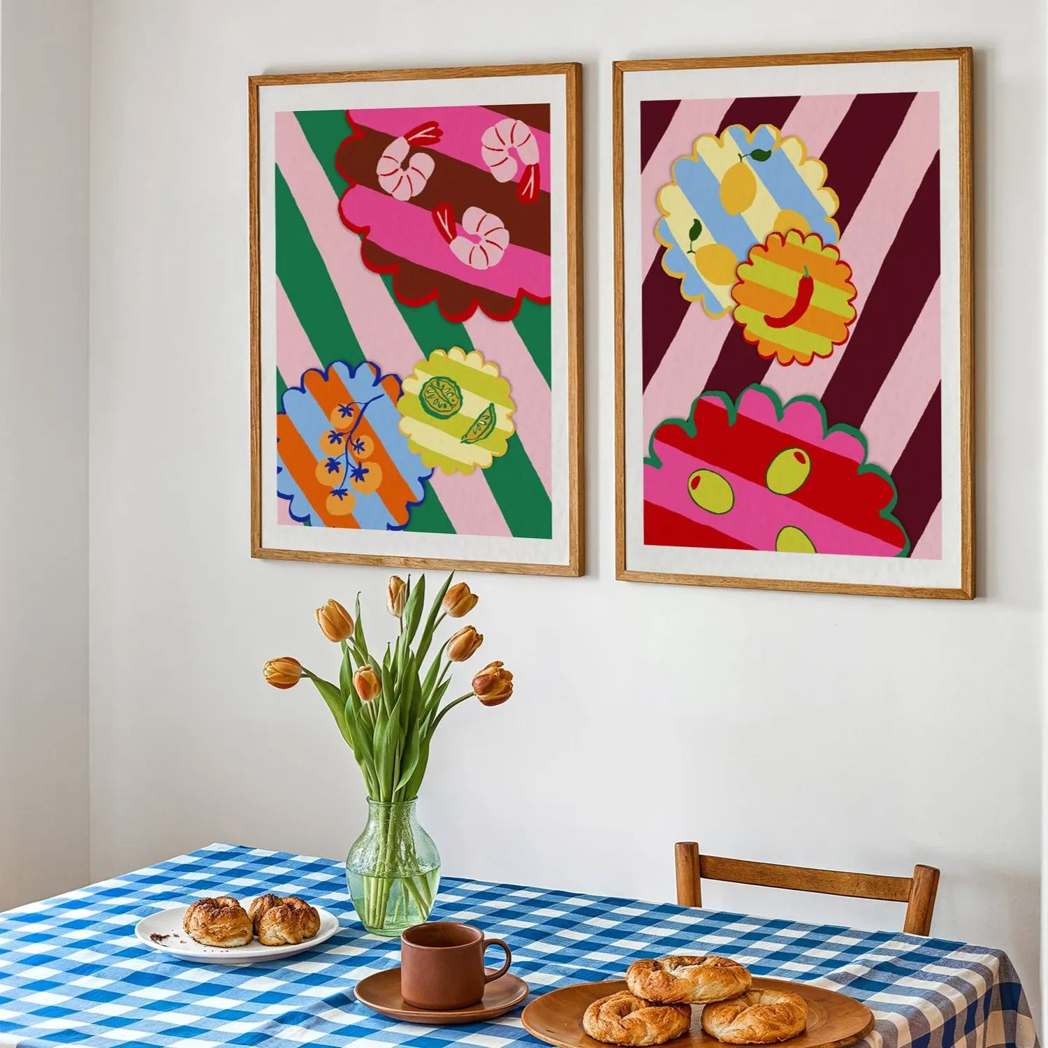 Maddison Ball Dinner Plates affiche olives citrons