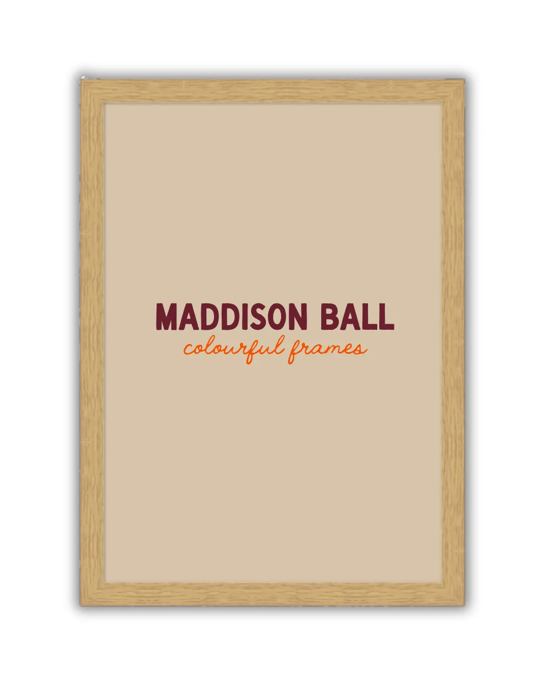 Maddison Ball cadre bois plexi