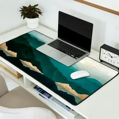 Society6 Waters Edge Reflection tapis de bureau montagne lac