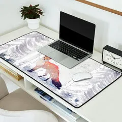 Society6 Fox Fox Fox tapis de bureau renard forêt hiver