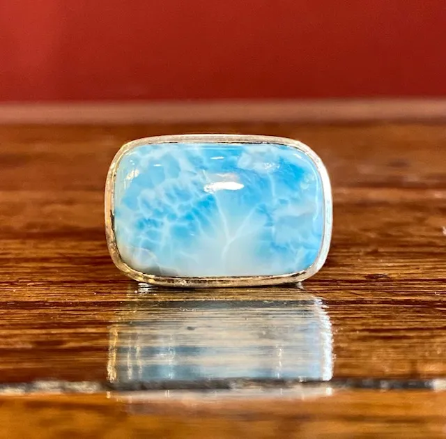 Galerie Kara bague argent brossé larimar