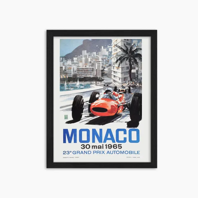 Any Image Monaco 1965 toile encadrée art graphique voiture
