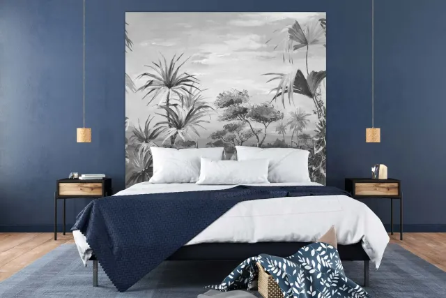 Mademoiselle Tiss La Savane N&B tête de lit tissu chic