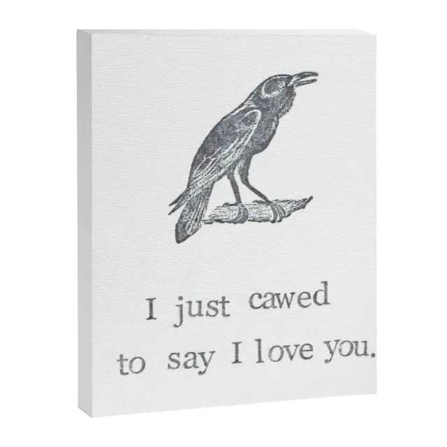 Society6 I Just Cawed To Say I Love You toile corbeau