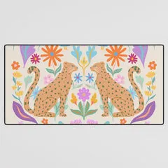 Society6 All About Balance tapis de bureau léopards