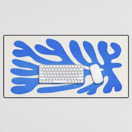 Society6 Marseille Blue Matisse tapis de bureau bleu