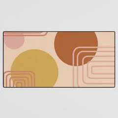 Society6 Modern Desert Abstract Shapes and Lines tapis de bureau désert