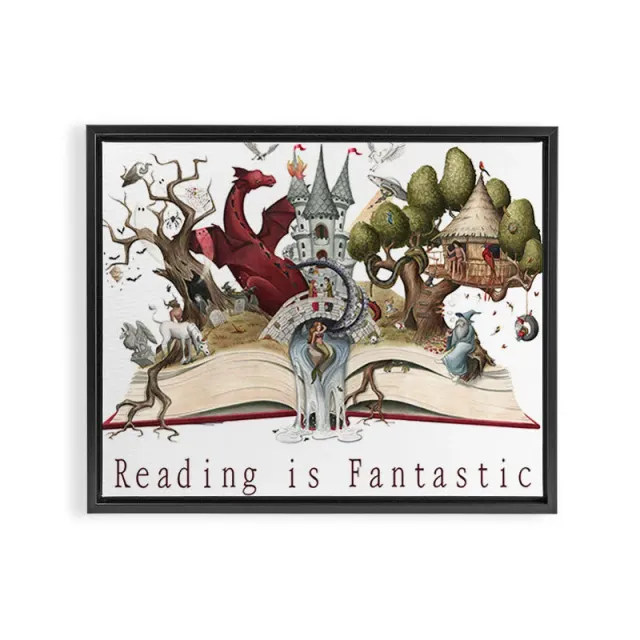 Society6 Reading is Fantastic tableau encadré lecture