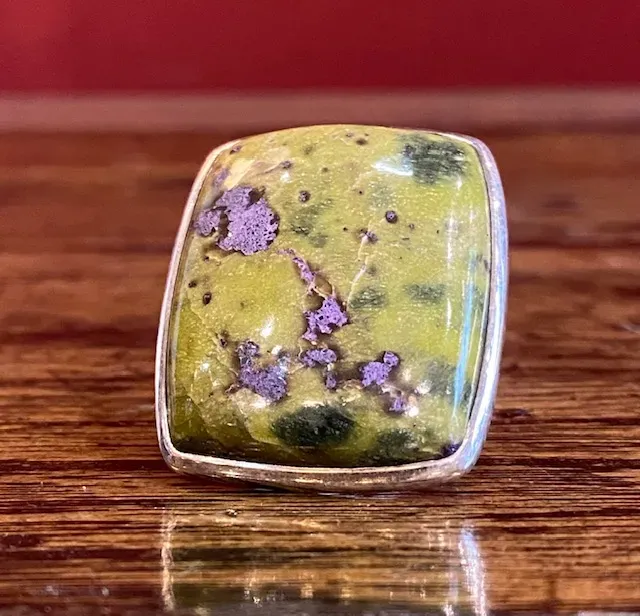 Galerie Kara bague argent 925 serpentine stichtite