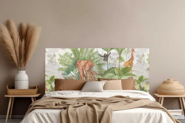 Mademoiselle Tiss Africa tête de lit tissu motif artiste