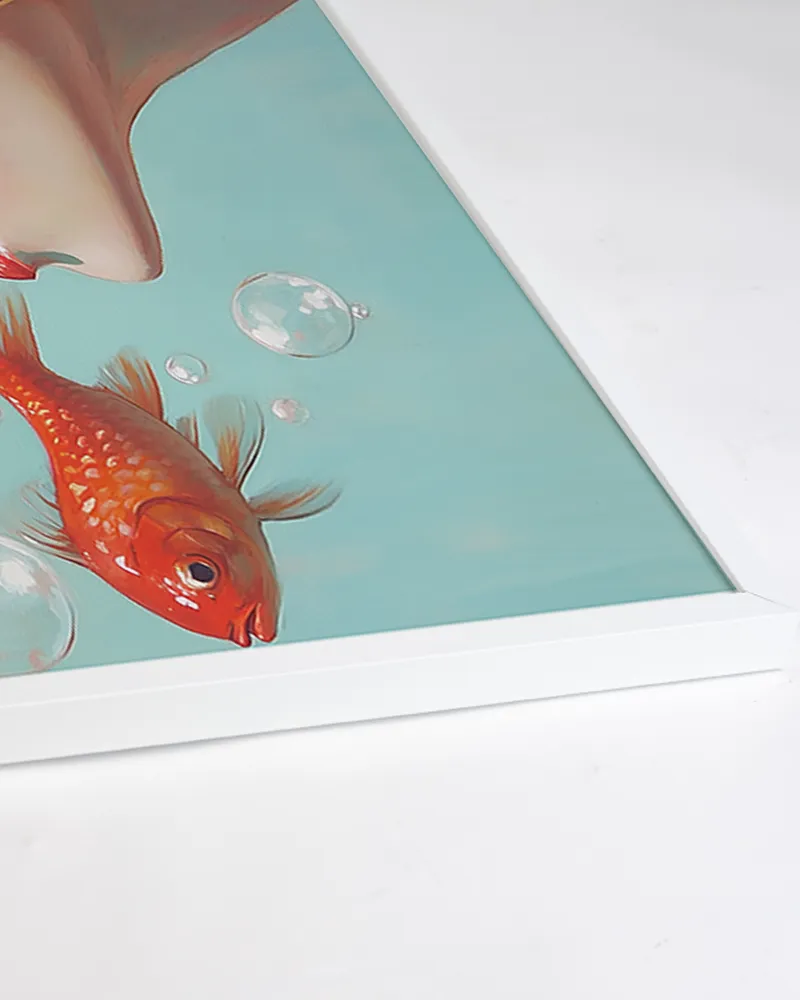 Any Image Liv Corday Bubble Fish affiche encadrée