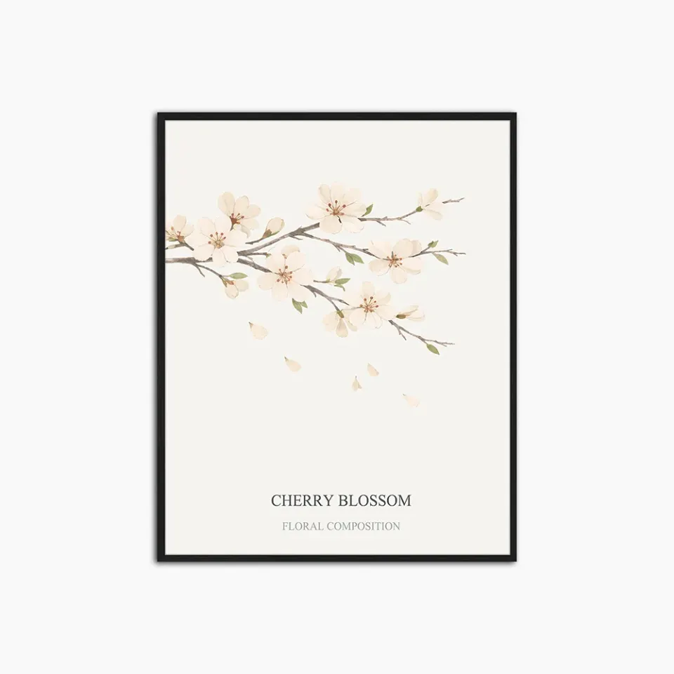 Any Image Cherry Blossootrm tableau encadré floral