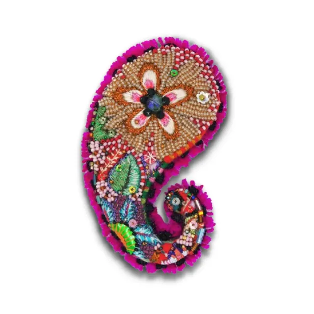 Galerie Kara Naïve broche textile d’Isabelle Mariana artisanale