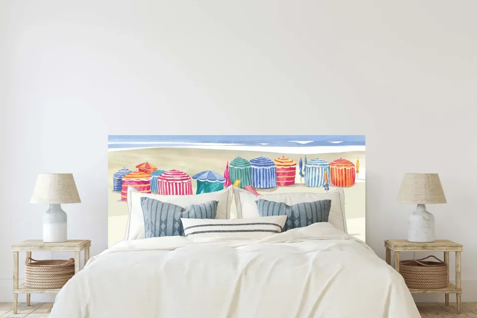 Mademoiselle Tiss Cabines de Plage tête de lit tissu