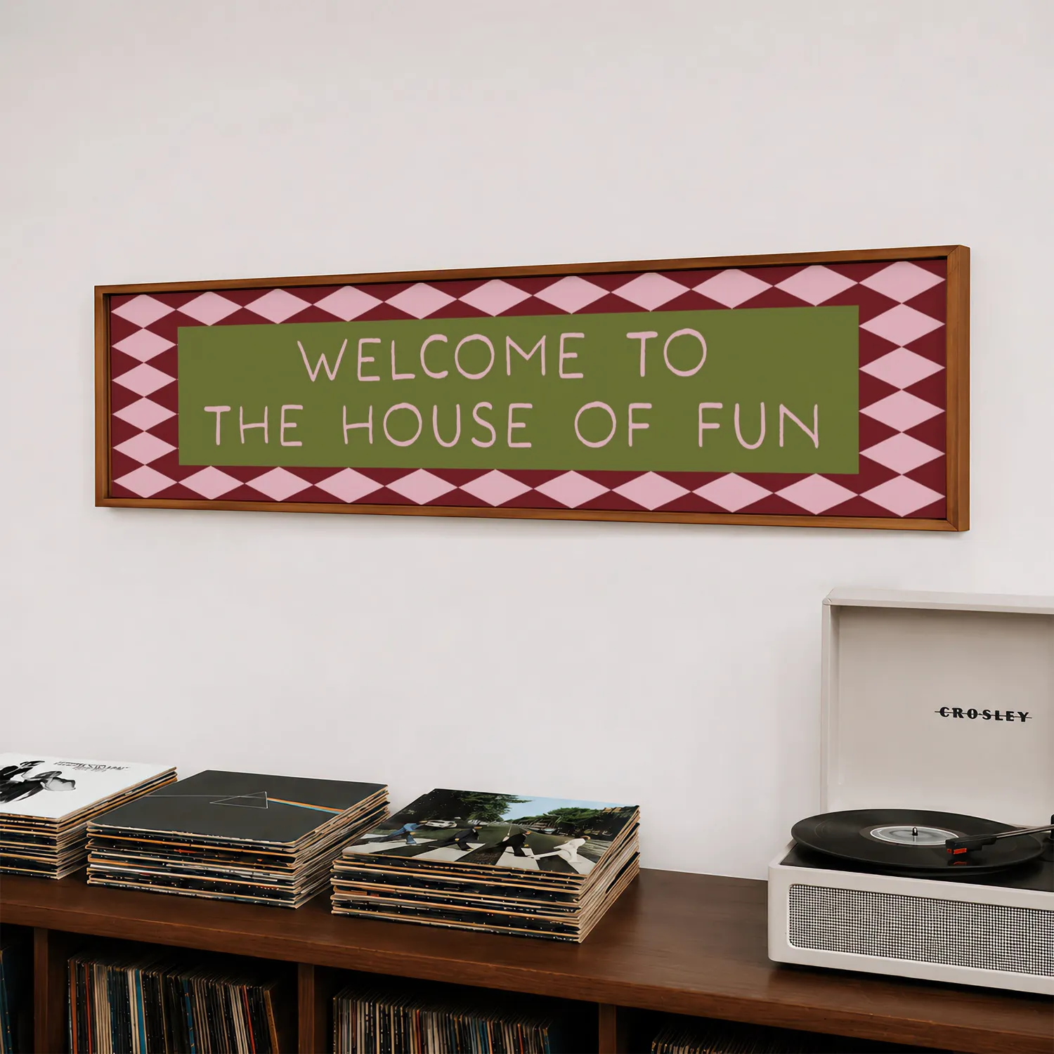 Maddison Ball Welcome To The House Of Fun tirage encadré 60x12