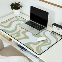 Society6 Liquid Swirl tapis de bureau vert sauge