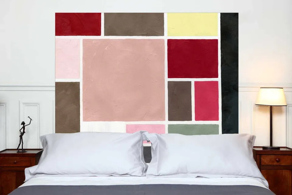 Mademoiselle Tiss Poudrées Rouge tête de lit tissu poudré