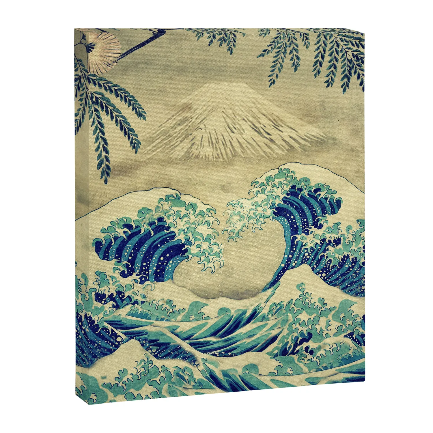 Society6 Great Blue Embrace at Yama toile vague bleue