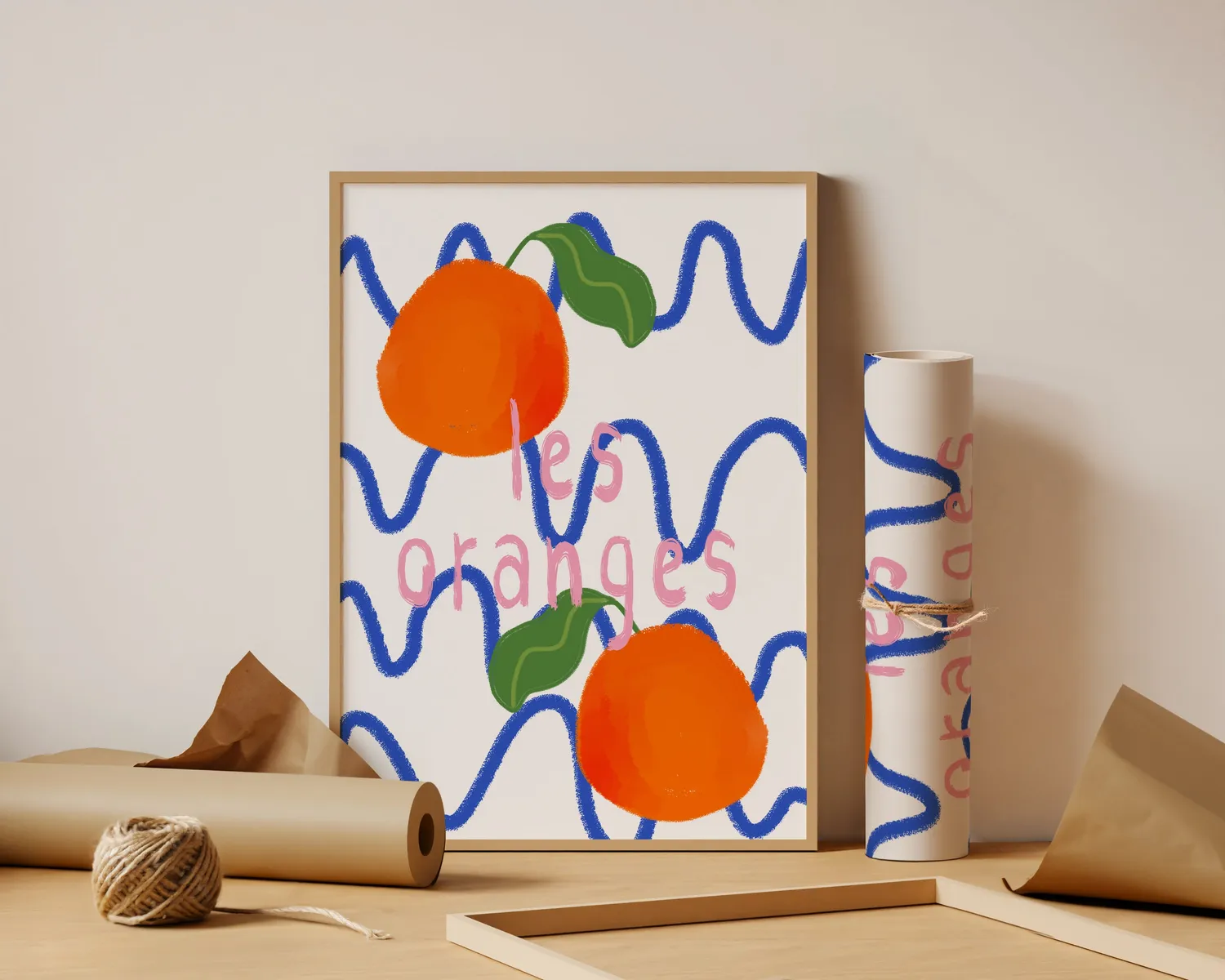 Maddison Ball Les Oranges affiche cuisine papier mat