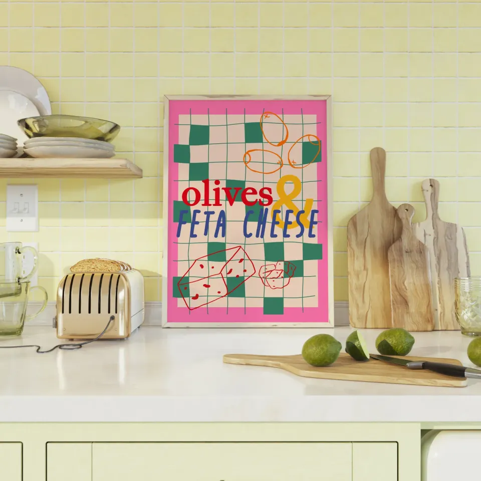 Maddison Ball Olives Feta Cheese affiche cuisine
