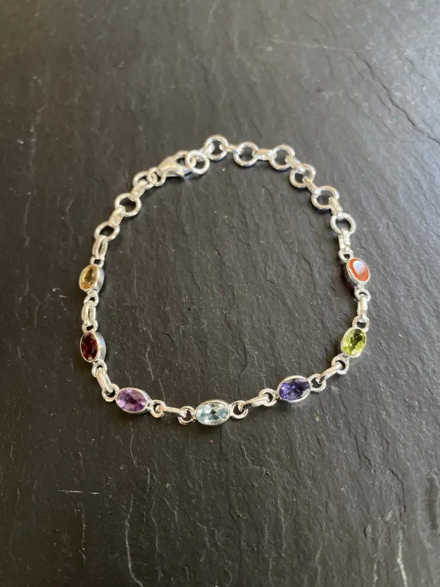 Galerie Kara bracelet Chakras argent pierres