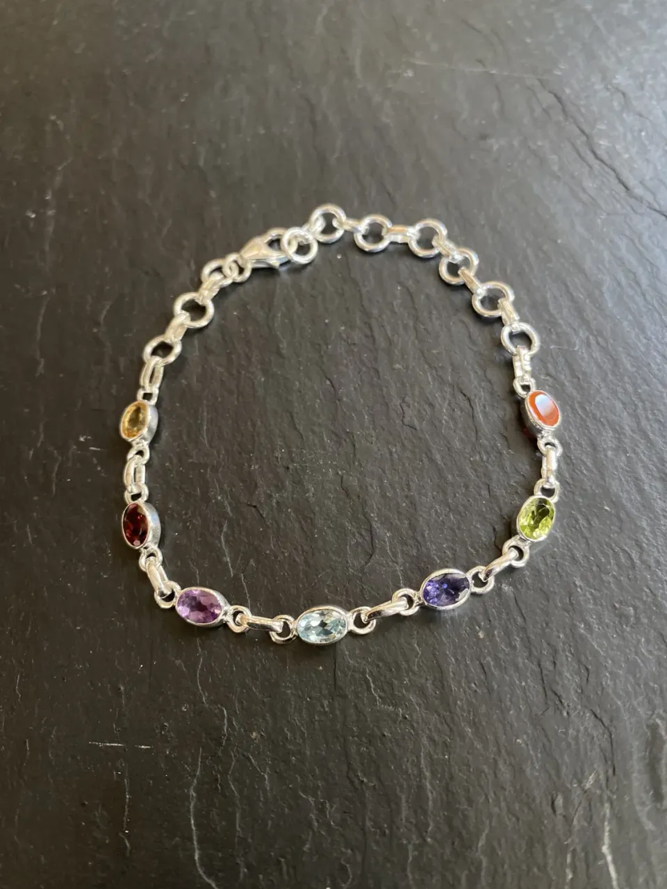 Galerie Kara bracelet Chakras argent pierres