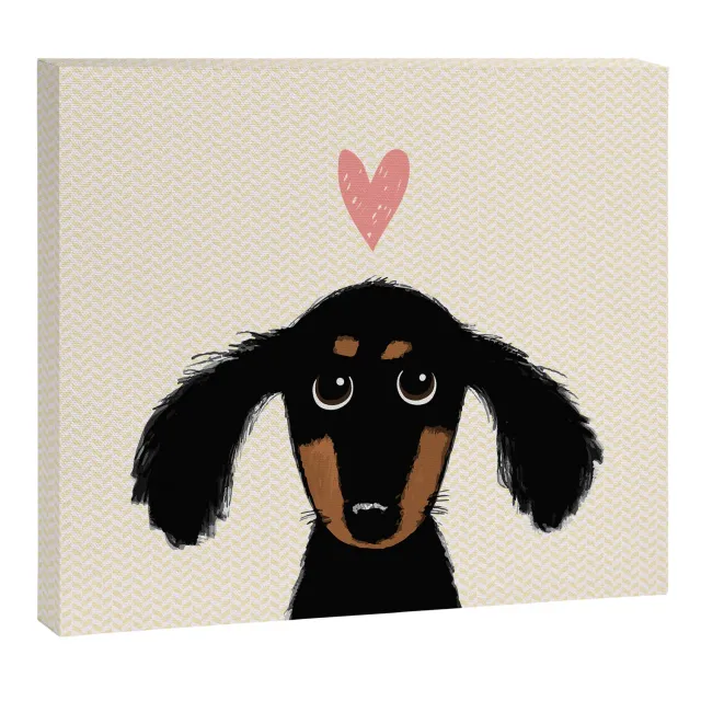 Society6 Dachshund Love toile teckel à cœur