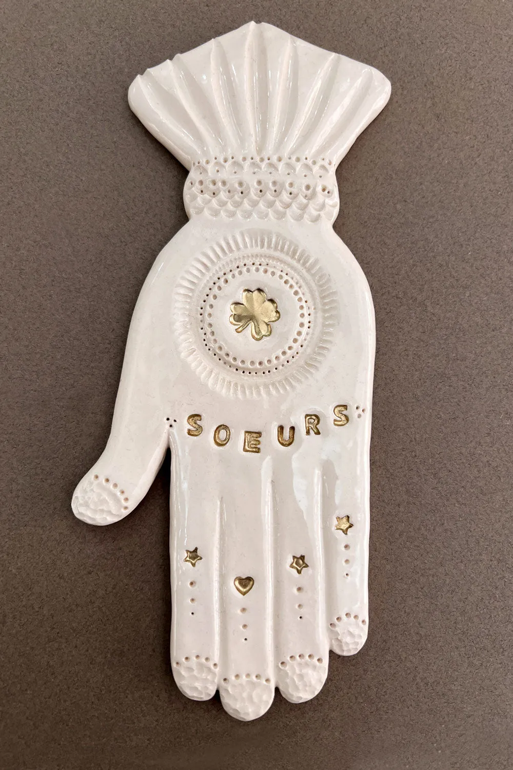 Biankaléone Mains Reliées Âmes Soeurs bijou de mur à partager