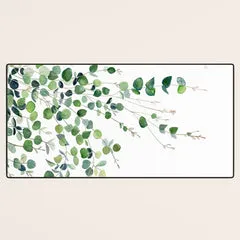 Society6 Eucalyptus Watercolor tapis de bureau eucalyptus aquarelle