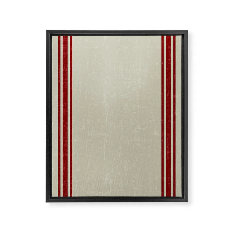 Society6 Vintage French Country Grainsack toile encadrée lin
