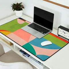 Society6 mid century abstract shapes spring I tapis