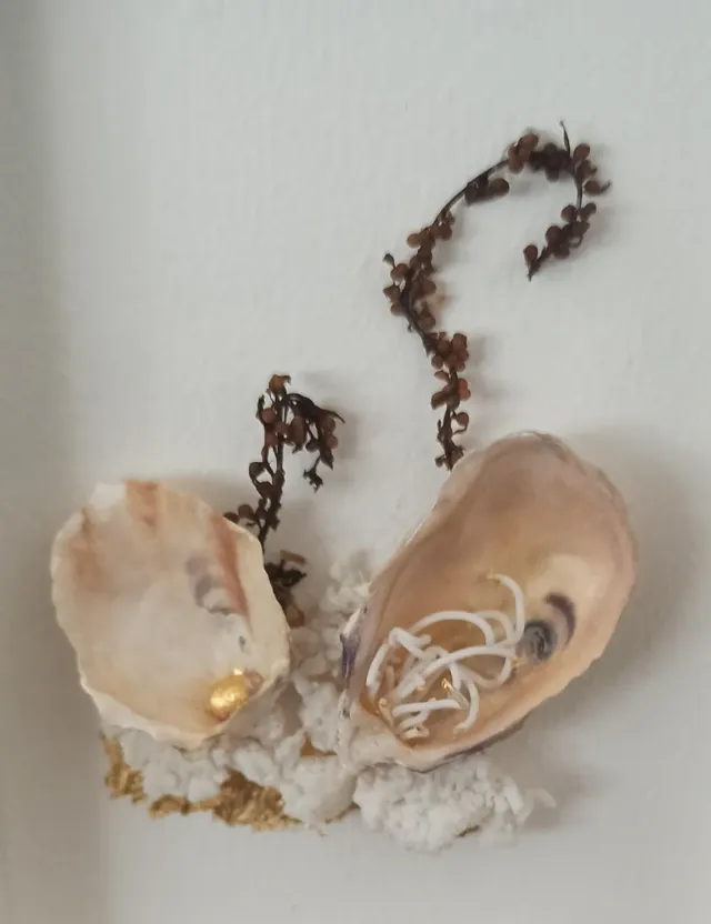 Sandrine Ramona Tableau Huitre III tableau huître porcelaine 10 × 15 cm