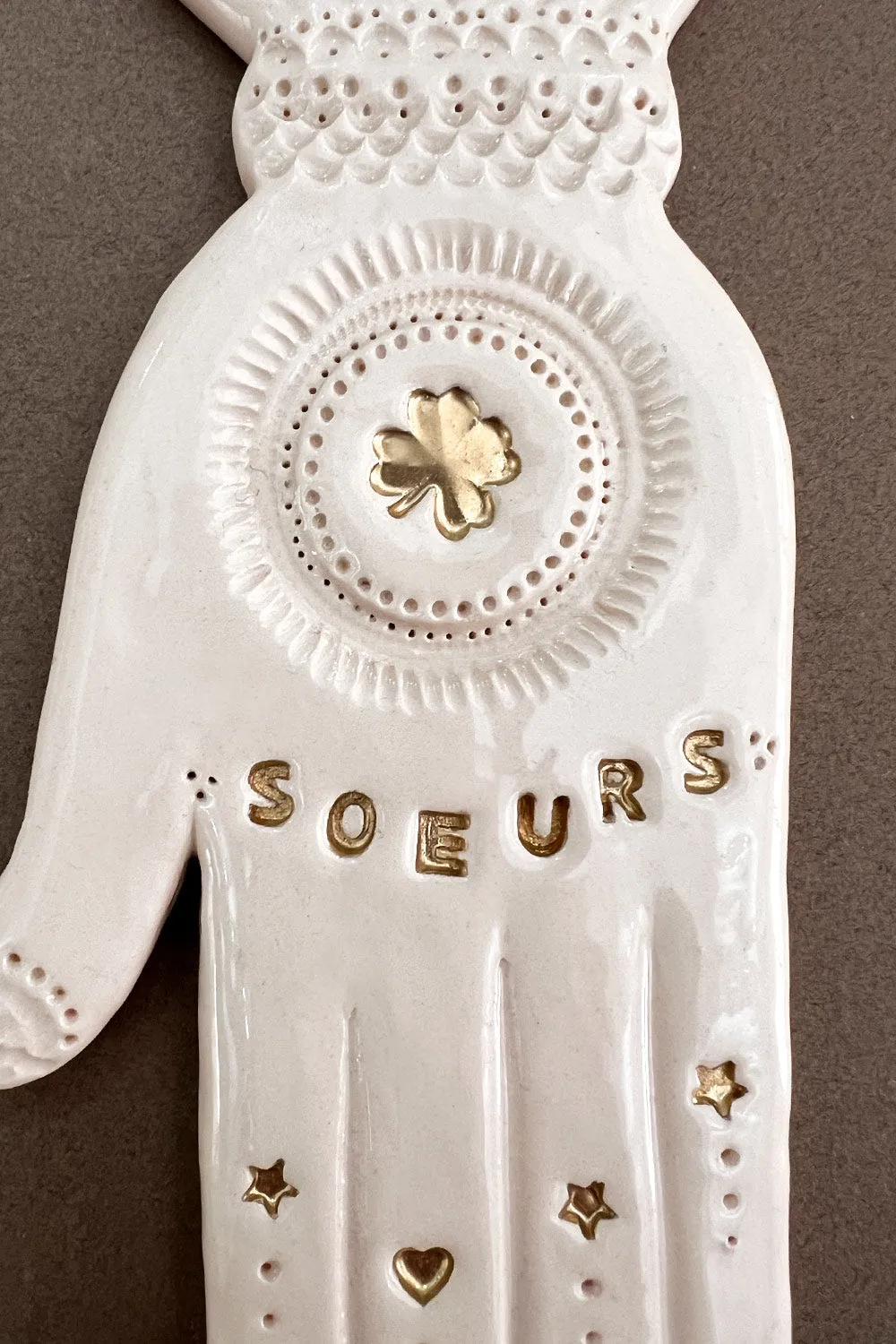 Biankaléone Mains Reliées Âmes Soeurs bijou de mur à partager